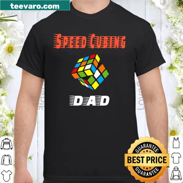 Graphic shirt for dads featuring a Rubik's cube design and cubing theme