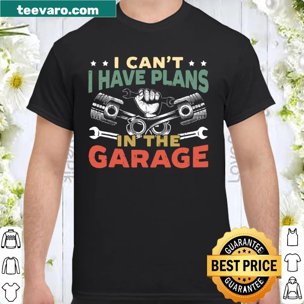 Funny garage-themed T-shirt for mechanic dads