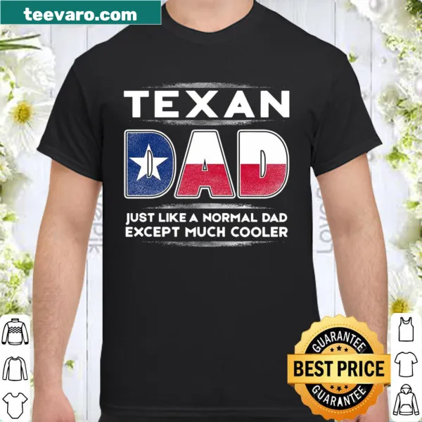 Patriotic Texan dad shirt with Texas flag design