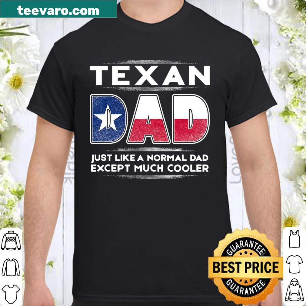 Patriotic Texan dad shirt with Texas flag design