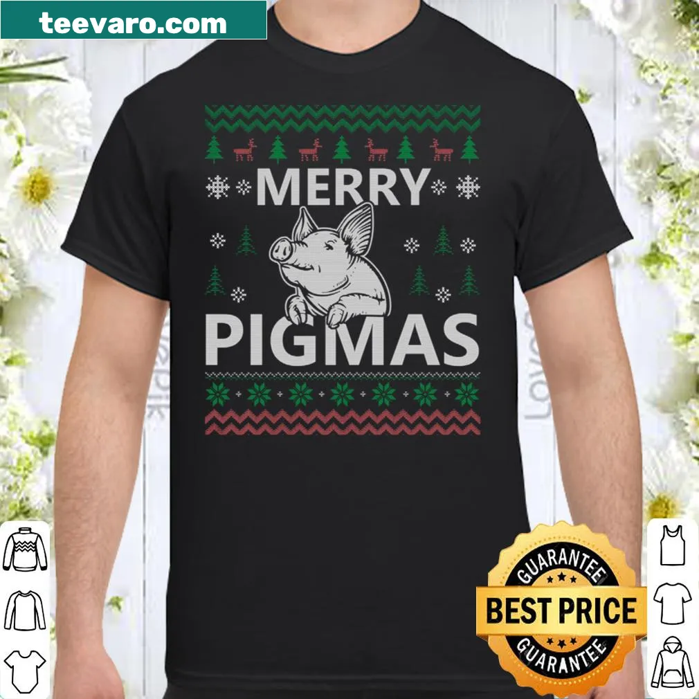Funny Merry Pigmas shirt with playful typography