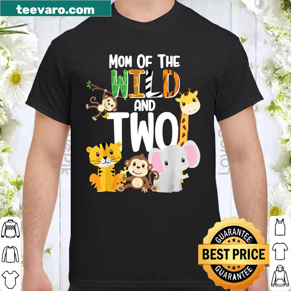 Jungle-themed T-shirt for moms featuring animal graphics