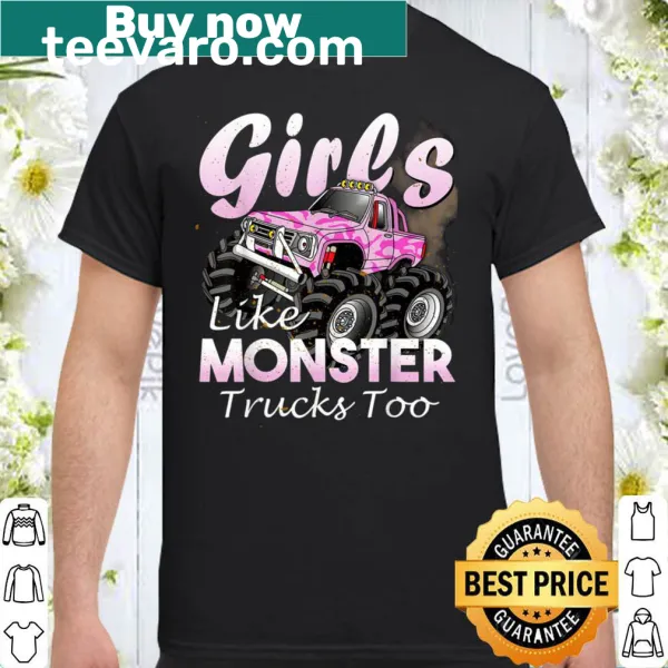 Playful monster truck shirt with an inclusive message.