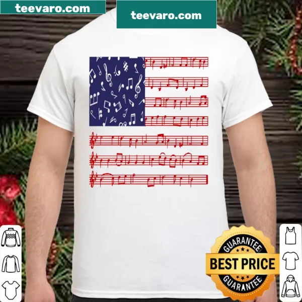 Typography shirt celebrating music teachers and Independence Day