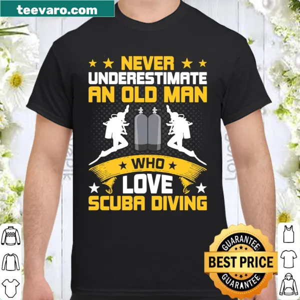 Funny scuba diving t-shirt with bold typography for dads