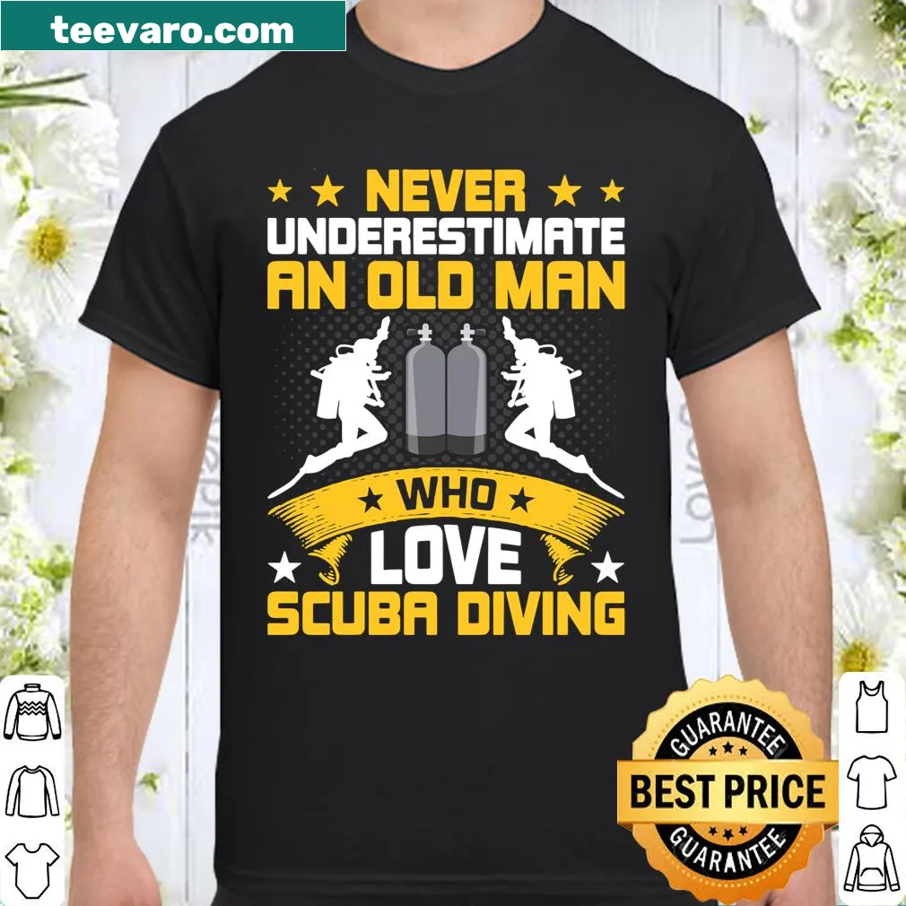 Funny scuba diving t-shirt with bold typography for dads