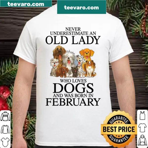 Sentimental typography shirt for February dog lovers
