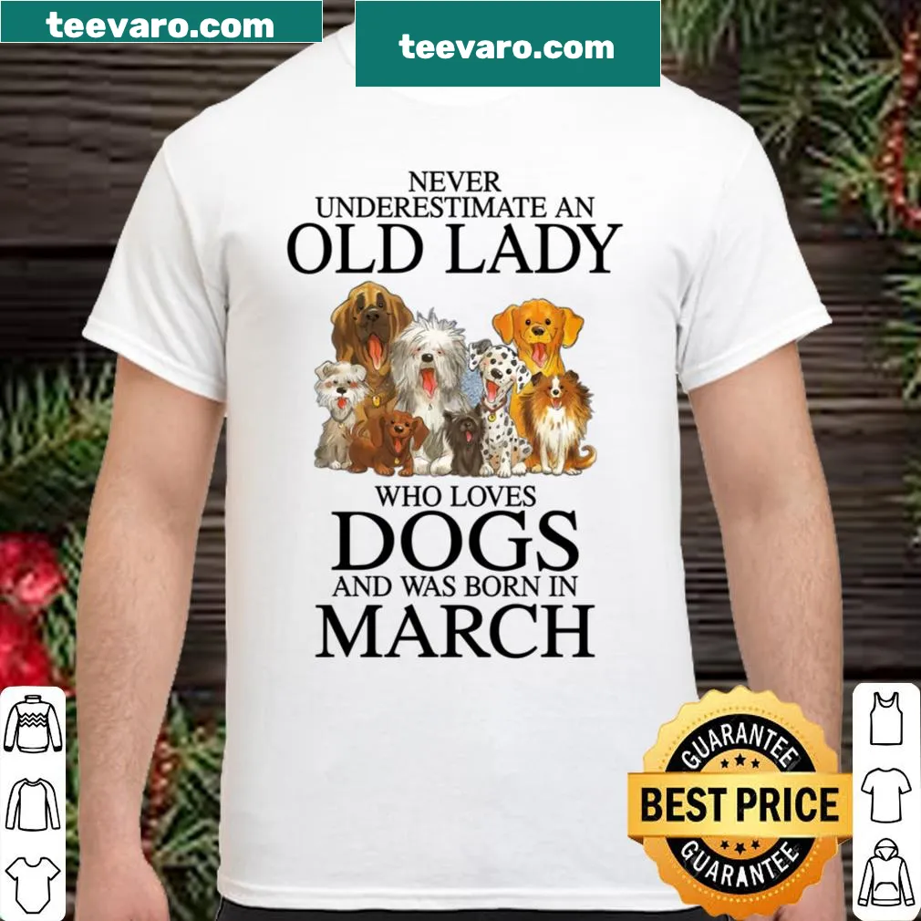 Sentimental typography shirt for March dog lovers