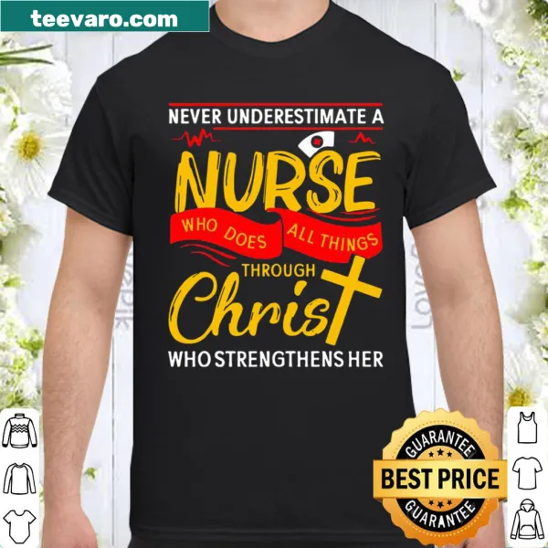 Inspirational nurse shirt with faith-based message