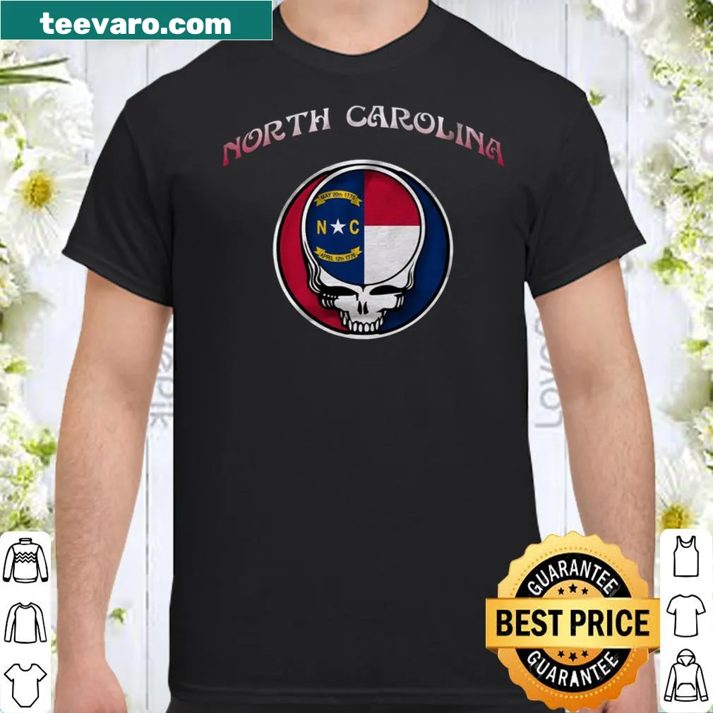 North Carolina Grateful State shirt with bold typography