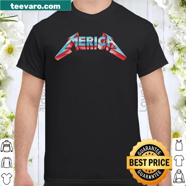 Patriotic Official Merica t-shirt with bold text
