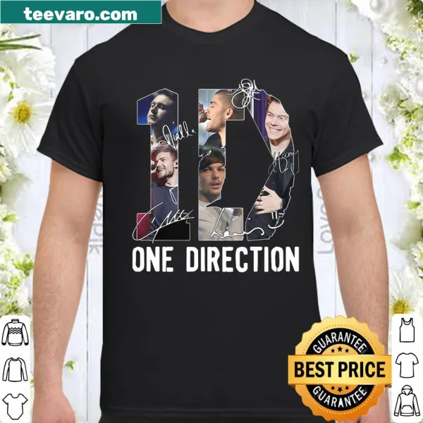 T-shirt with the signatures of One Direction band members