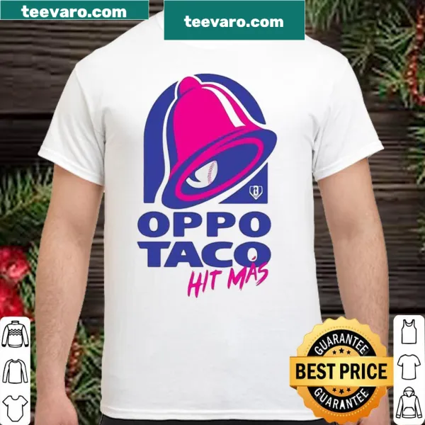Whimsical taco design with the phrase 'Oppo Taco Hit Mas'