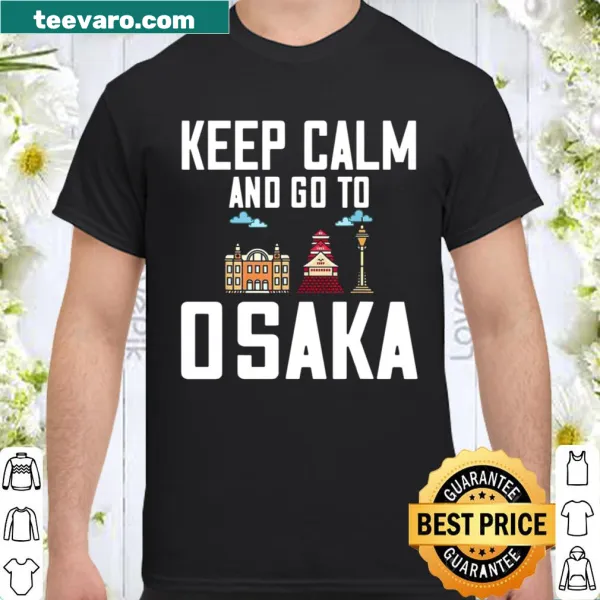 Illustrated Osaka city skyline map shirt