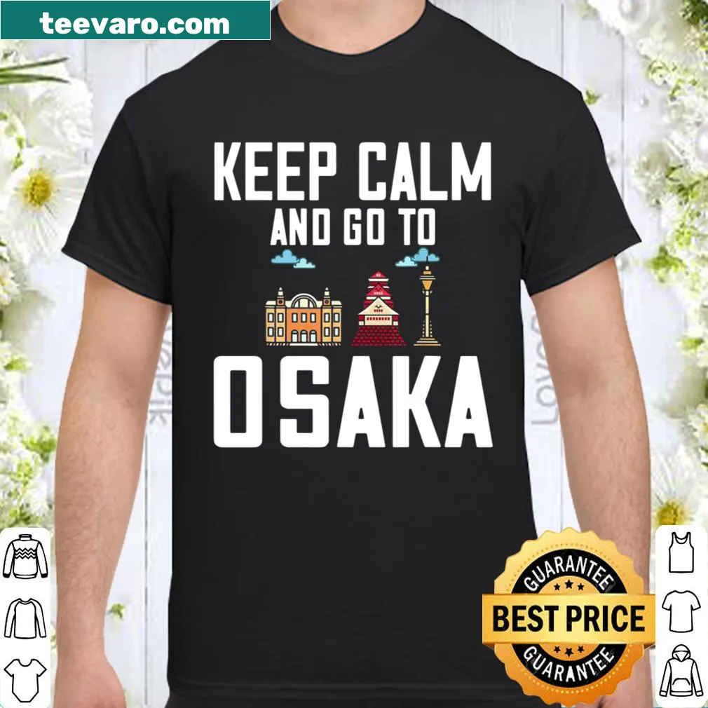 Illustrated Osaka city skyline map shirt