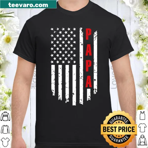 Funny shirt for dads featuring American flag design