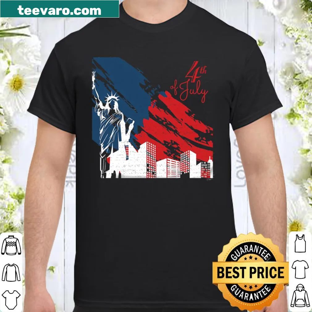 Patriotic women's tee featuring a fun 'Merica' graphic