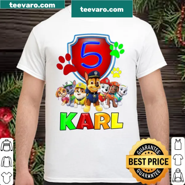 Birthday shirt featuring Paw Patrol character Karl