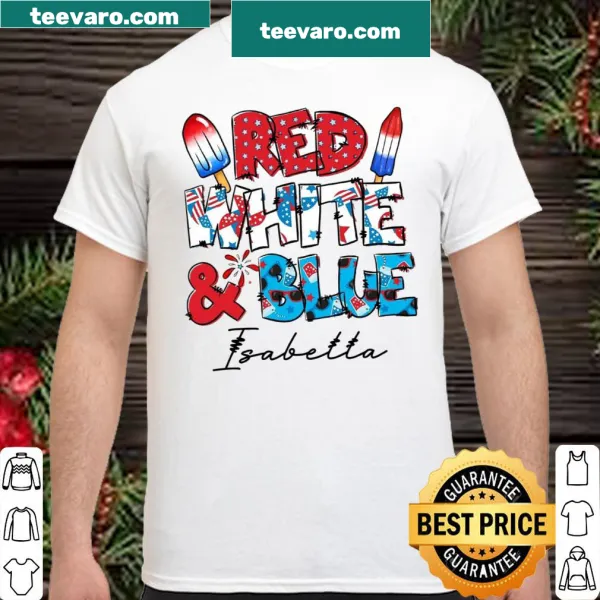 Personalizable shirt with American flag elements for 4th of July