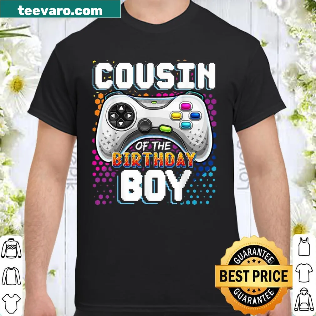 Matching shirt for cousin of the birthday boy with gaming graphics