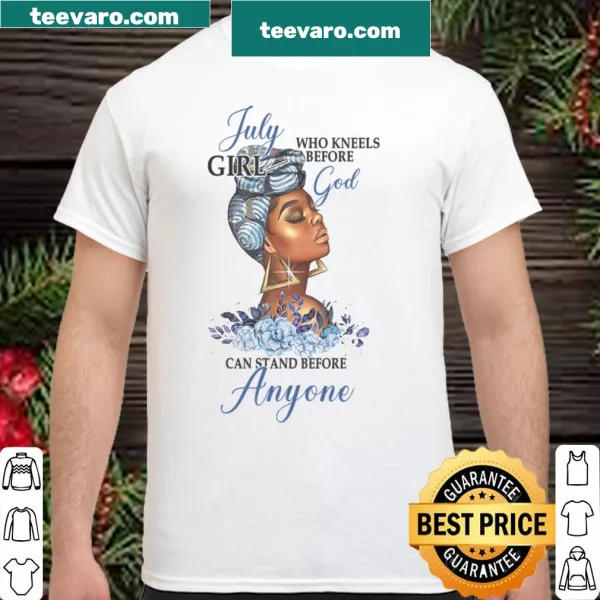 Personalized shirt for July girls emphasizing faith and devotion