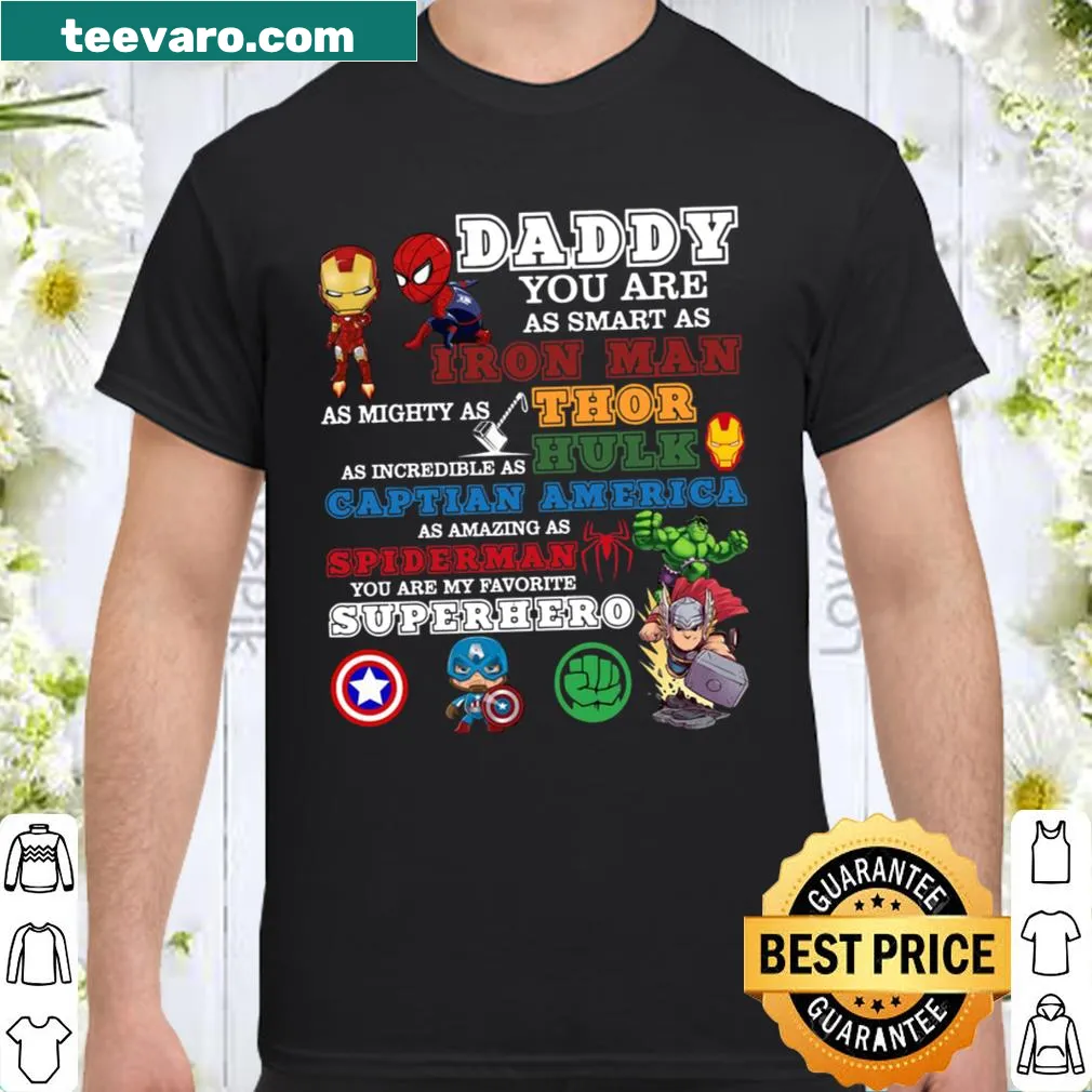Personalized shirt for dads celebrating their superhero status