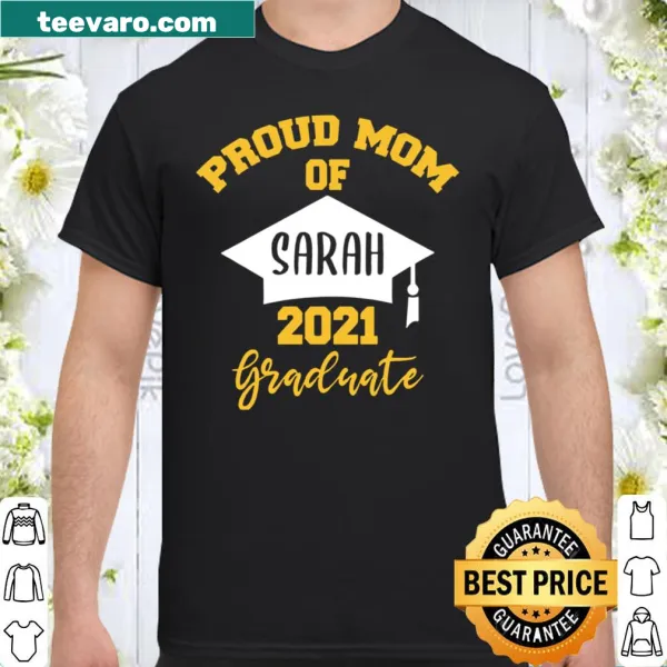 Personalized shirt for proud moms celebrating their child's graduation