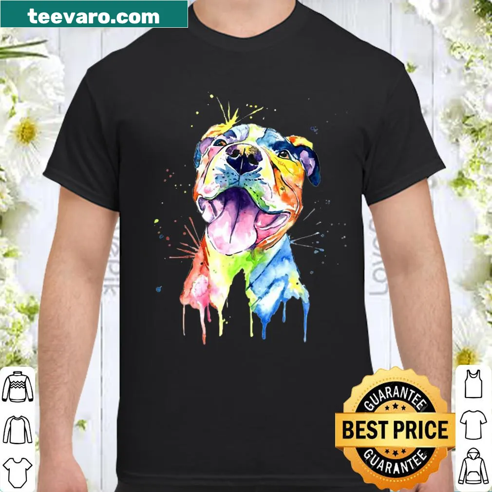 Artistic Pit Bull illustration shirt