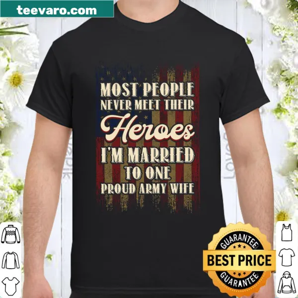 Proud Army Wife graphic shirt with strong typography