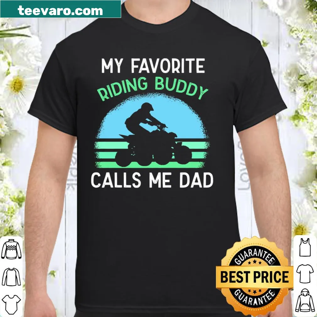 Emblem-style shirt celebrating ATV dads with loving text