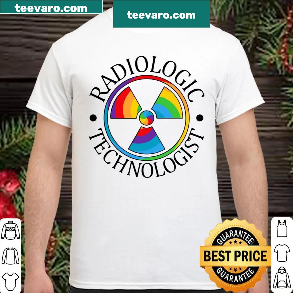 Shirt with a rainbow symbol honoring radiologic technologists