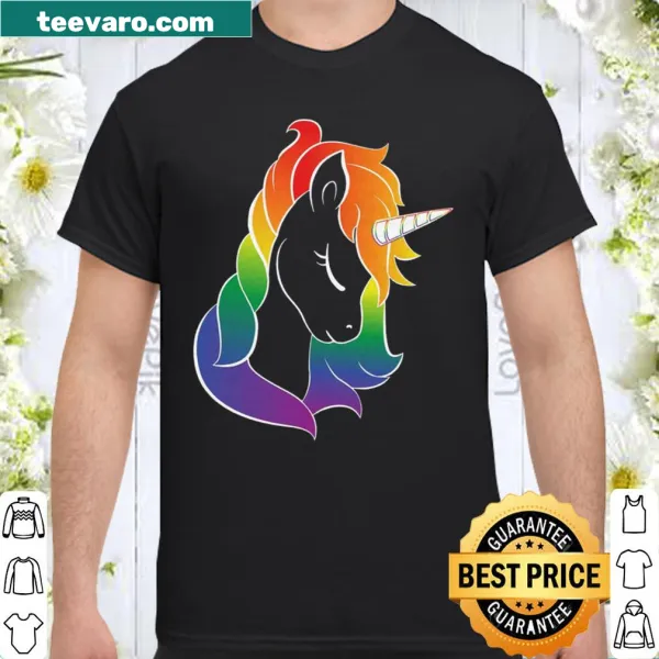 Unicorn shirt featuring a whimsical design promoting pride and awareness