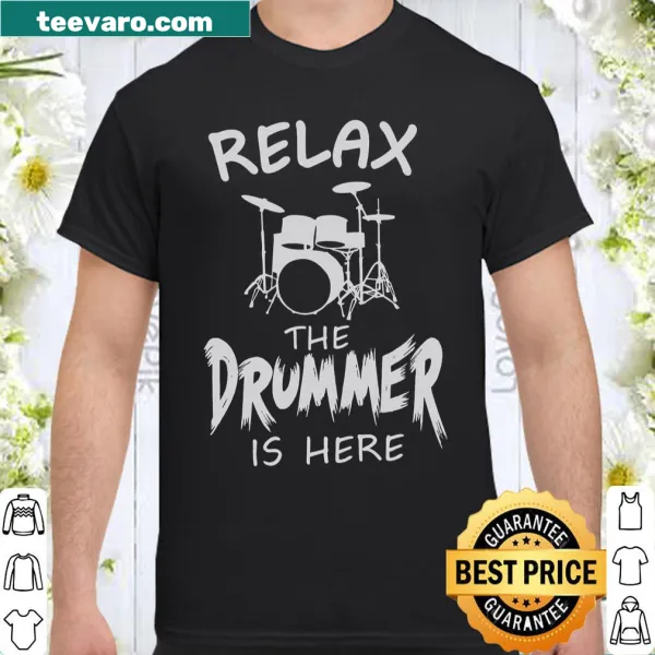 Playful text on a t-shirt celebrating drummers and music.
