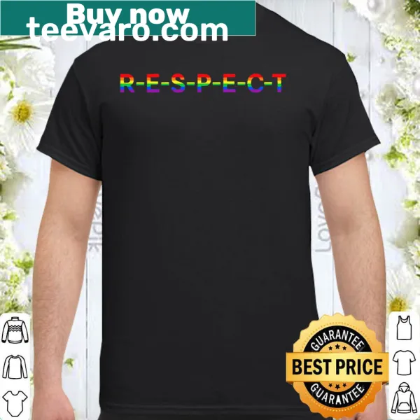 Rainbow LGBT flag graphic on pride t-shirt