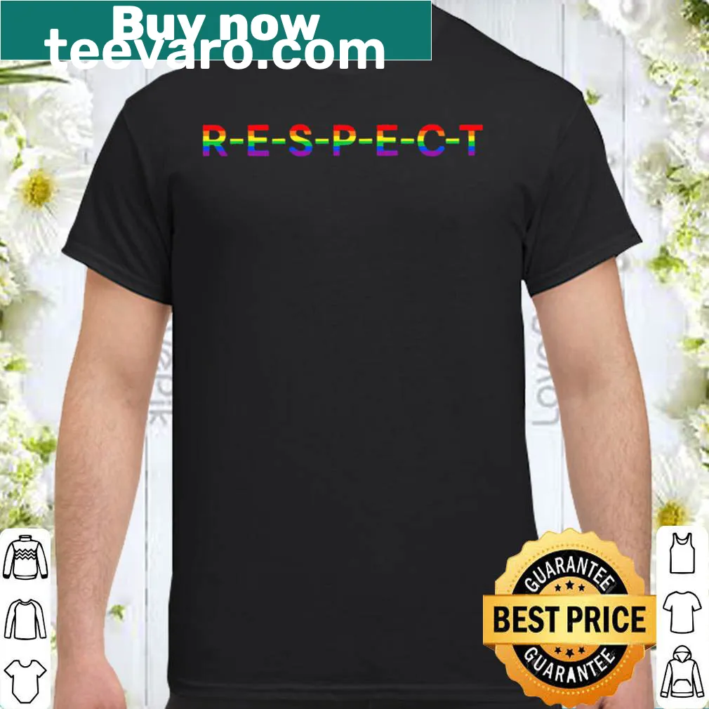 Rainbow LGBT flag graphic on pride t-shirt