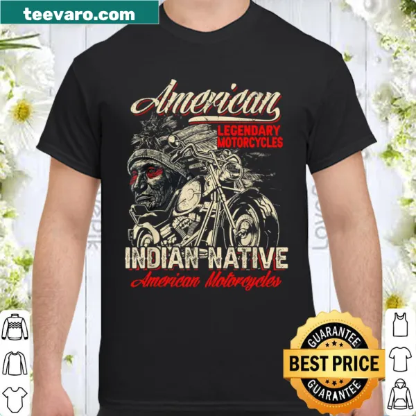 Vintage-style motorcycle shirt featuring an Indian design