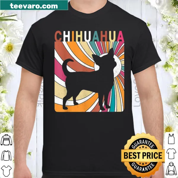 Vintage-style shirt featuring a playful Chihuahua graphic