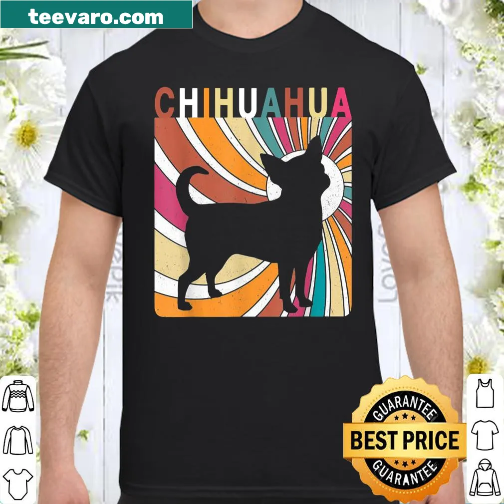 Vintage-style shirt featuring a playful Chihuahua graphic