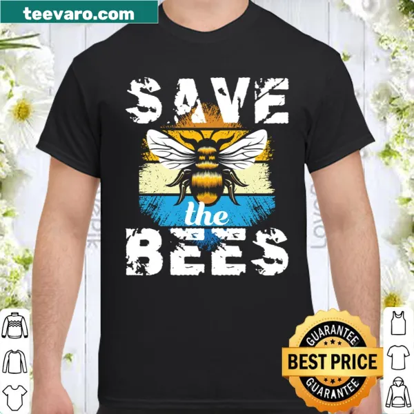 Save The Bees graphic shirt with bold typography