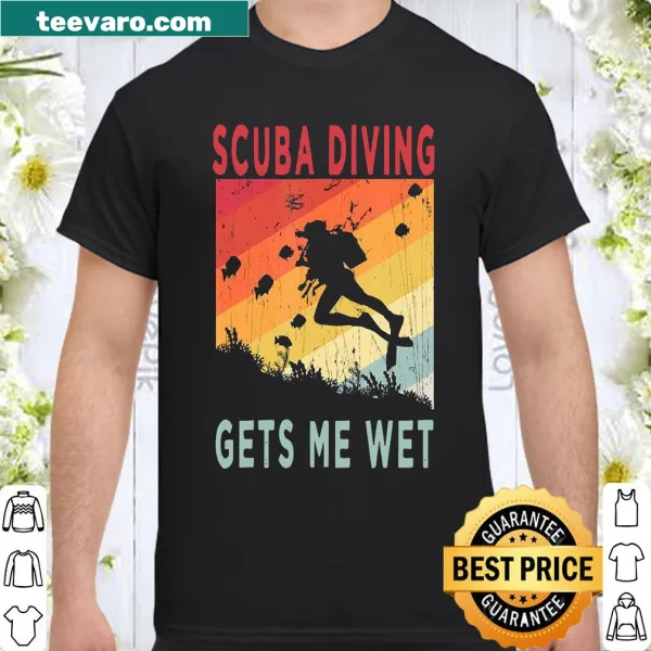 Vintage-style shirt with humorous scuba diving text