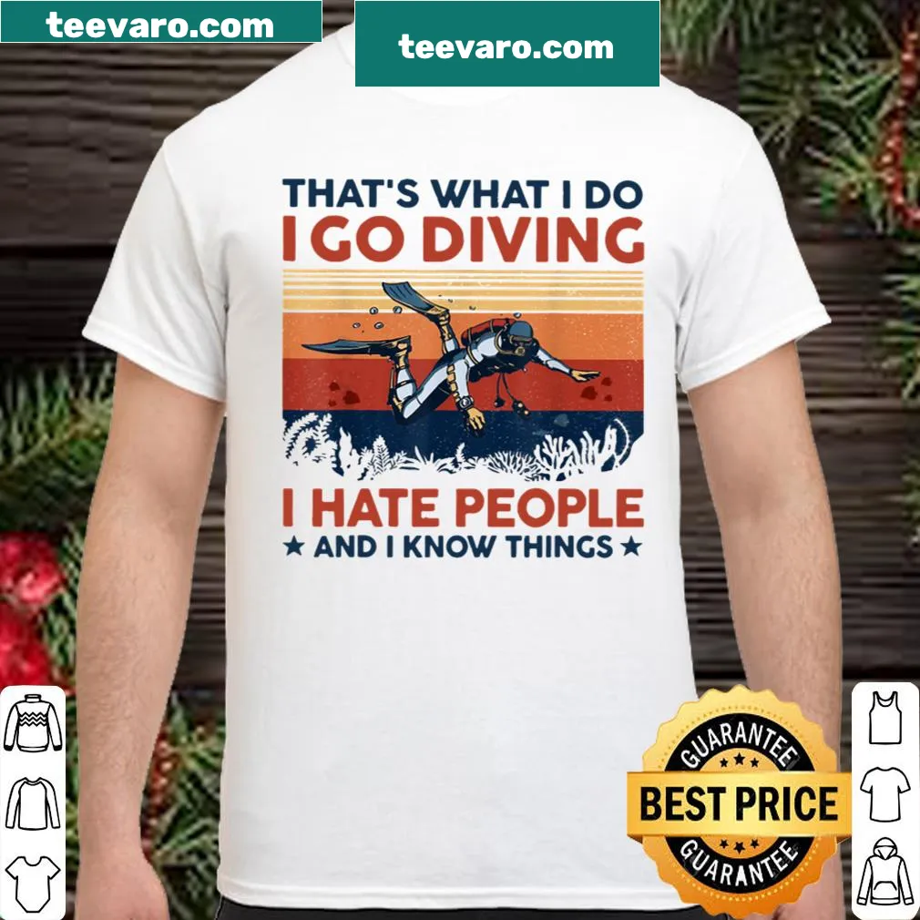 Funny scuba diving t-shirt with humorous diving statement