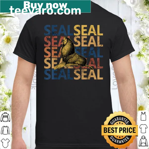 Vintage seal design shirt featuring a relaxed seal graphic