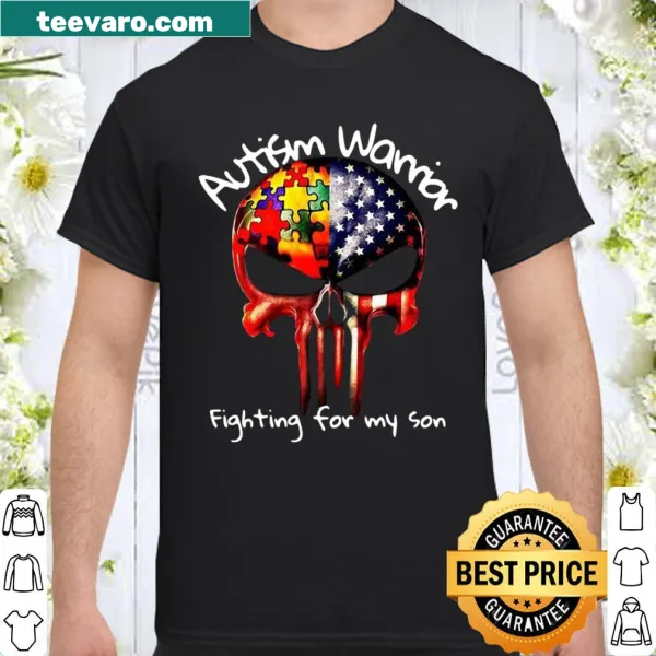 Skull design with text about being an Autism warrior