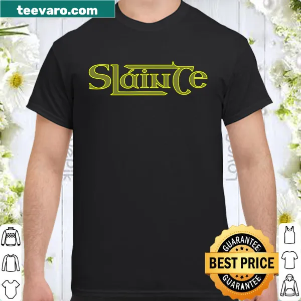 Homebrewing shirt with 'Slainte' and beer-related illustrations