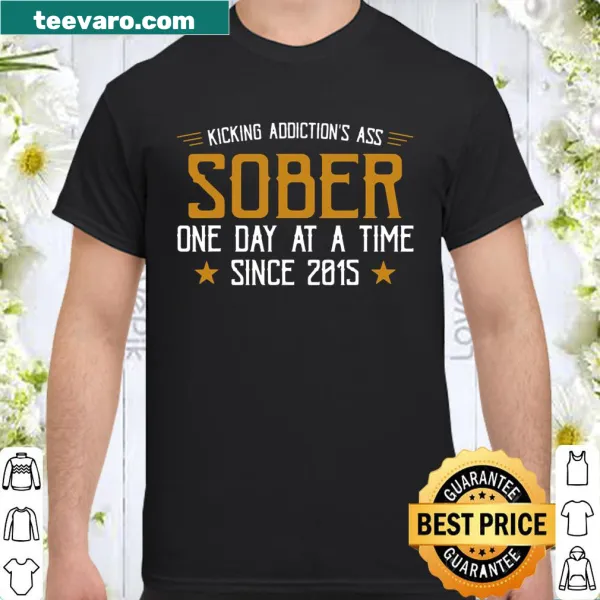 Bold statement shirt celebrating 6 years of sobriety since 2015