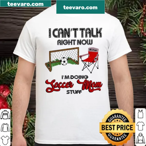 Fun soccer mom shirt with text about soccer mom duties