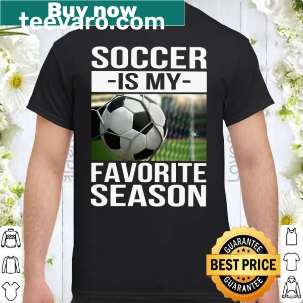 Soccer-themed T-shirt with bold typography