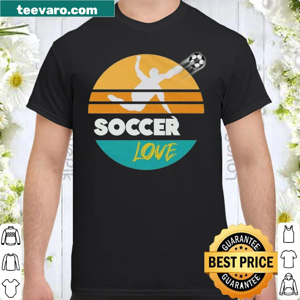 Classic adult shirt with 'Soccer Love' text in simple typography