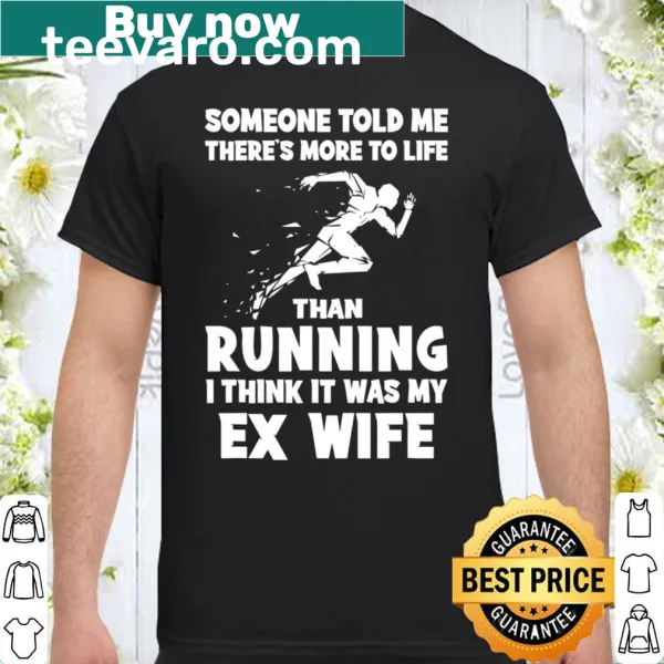 Funny running-themed t-shirt with playful text design