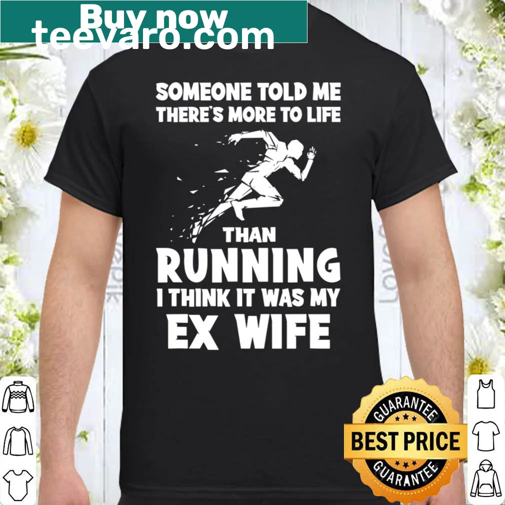 Funny running-themed t-shirt with playful text design